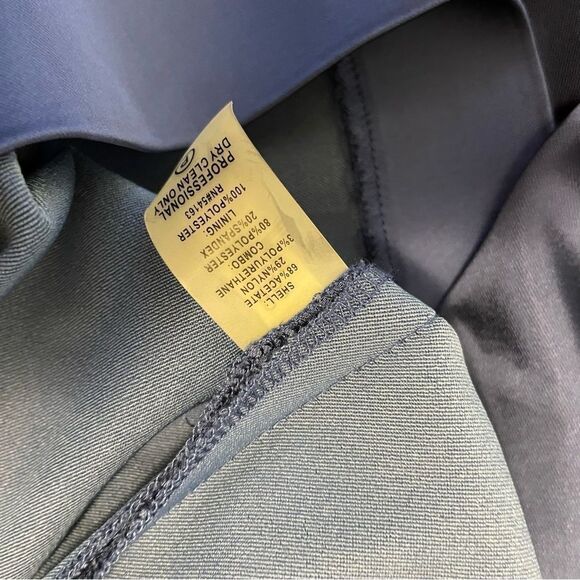 Calvin Klein Sheath Dress Royal Blue Satin Sequin V Neck Trim Sleeveless Size 14 - Picture 8 of 8